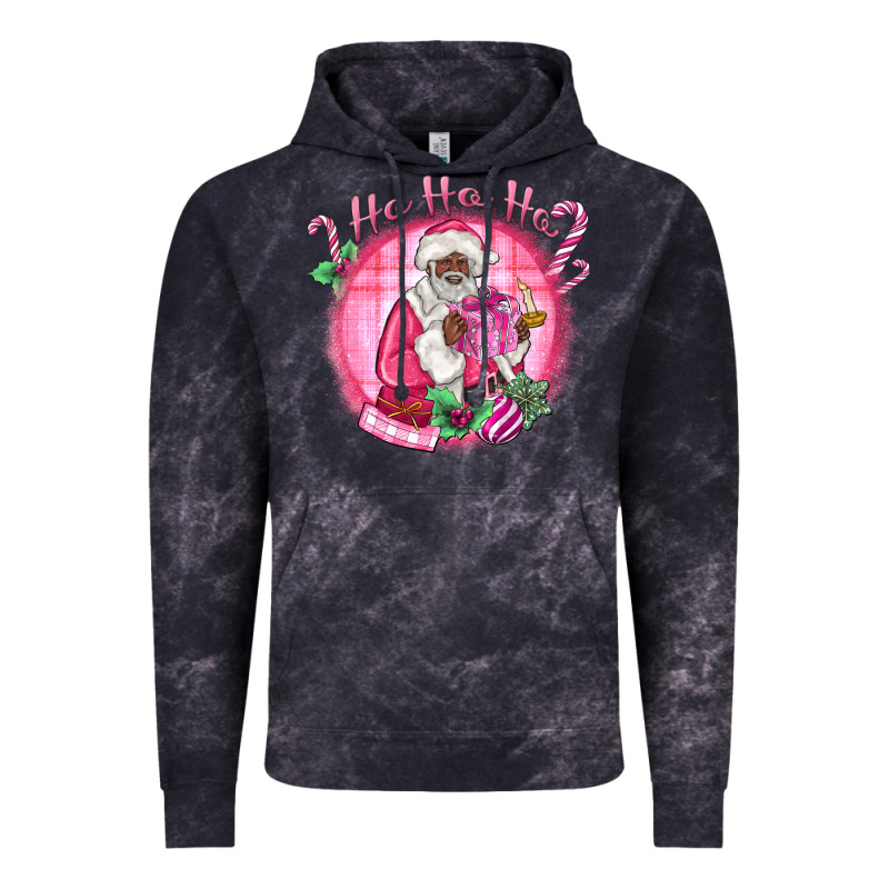 Ho Ho Ho Pink Black Santa Christmas Vintage Hoodie by MaliasSmallBusiness | Teevron