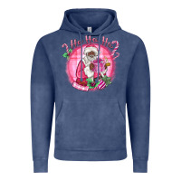 Vintage Denim ho ho ho pink black santa christmas Vintage Hoodie - MaliasSmallBusiness