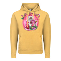 Vintage Mustard ho ho ho pink black santa christmas Vintage Hoodie - MaliasSmallBusiness