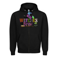 Black witches brew Zipper Hoodie - CowGirlArtShop