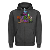 Charcoal Heather witches brew Zipper Hoodie - CowGirlArtShop