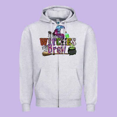 Witches Brew Zipper Hoodie Designed By Cowgirlartshop