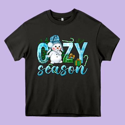 Cozy Season Winter Christmas Heavy Core Tee Designed By Nancycooperartshop