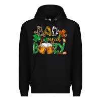 Black Bad and boozy St. Patrick's Day Premium Hoodie - CowGirlArtShop