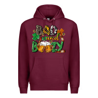 Burgundy Bad and boozy St. Patrick's Day Premium Hoodie - CowGirlArtShop