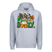 Heather Grey Bad and boozy St. Patrick's Day Premium Hoodie - CowGirlArtShop