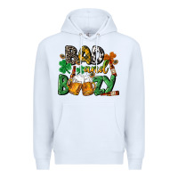 White Bad and boozy St. Patrick's Day Premium Hoodie - CowGirlArtShop