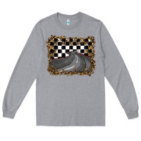 Heather Grey leopard racing  background Long Sleeve Tee - RanaPortraitStore