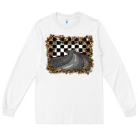 White leopard racing  background Long Sleeve Tee - RanaPortraitStore