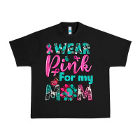 Black I Wear Pink For My Mom Urban Heavy Tee - BundleAndBundleShop