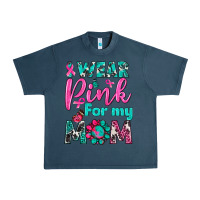 Midnight Navy I Wear Pink For My Mom Urban Heavy Tee - BundleAndBundleShop