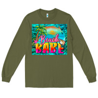 Army Green beach babe Long Sleeve Tee - BarkalooDesign