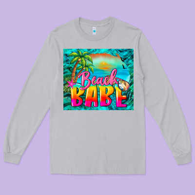 Beach Babe Long Sleeve Tee Designed By Barkaloodesign