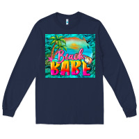 Navy beach babe Long Sleeve Tee - BarkalooDesign