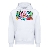 White Besch Life Urban Hoodie - CowhideDigitalArt