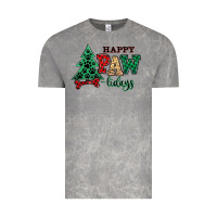 Cloud Rock happy pawlidays christmas pets Vintage Tee - MaliasSmallBusiness