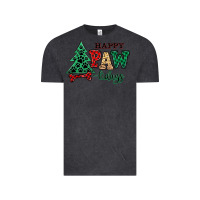 Vintage Black happy pawlidays christmas pets Vintage Tee - MaliasSmallBusiness