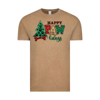 Vintage Coffee happy pawlidays christmas pets Vintage Tee - MaliasSmallBusiness