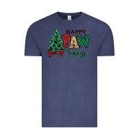 Vintage Denim happy pawlidays christmas pets Vintage Tee - MaliasSmallBusiness