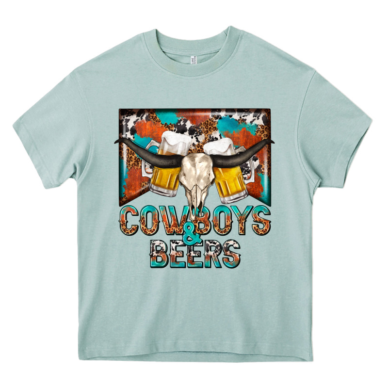 Cowboys And Beers Heavy Core Tee by NancyCooperArtShop | Teevron