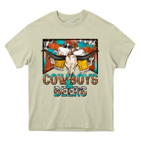 Mossy cowboys and beers Heavy Core Tee - NancyCooperArtShop
