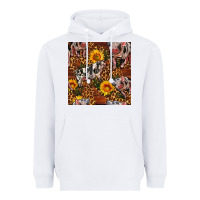 Western Spotted Pig With Sunflowers Seamless Heavyweight Hoodie | Teevron