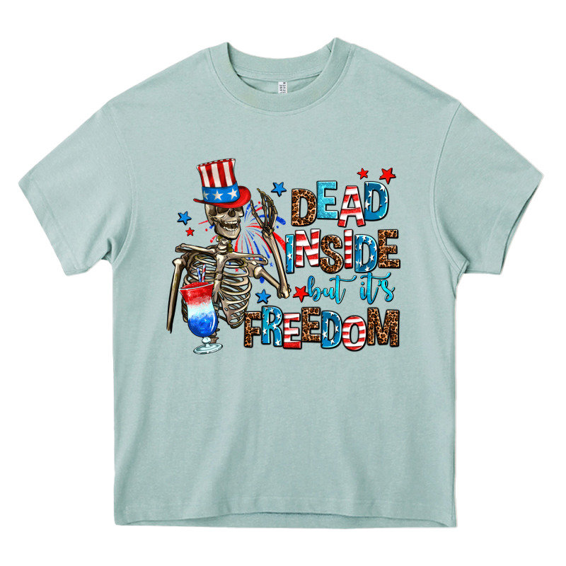 Dead Inside But Its Freedom Heavy Core Tee by AdoDesignShop | Teevron
