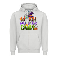 Dove Grey witch way to the candy Zipper Hoodie - CowGirlArtShop