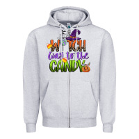Heather Grey witch way to the candy Zipper Hoodie - CowGirlArtShop