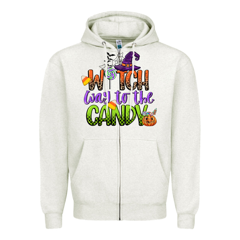 Witch Way To The Candy Zipper Hoodie by CowGirlArtShop | Teevron