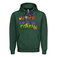 Sports Green witch way to the candy Zipper Hoodie - CowGirlArtShop