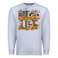 Heather Grey Western Nurse Life Premium Sweatshirt - FaDigitalArtStudio