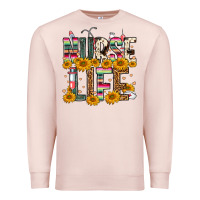 Pale Pink Western Nurse Life Premium Sweatshirt - FaDigitalArtStudio