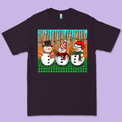 Christmas Snovman Premium Tee Designed By Barkaloodesign