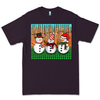 Plum christmas snovman Premium Tee - BarkalooDesign