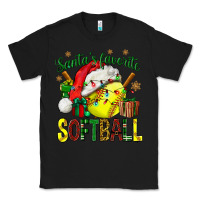 Black santa's favorite softball bbs Classic Tee - BundleAndBundleShop