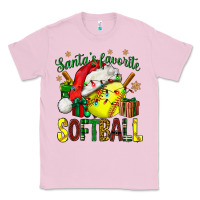Bubblegum Pink santa's favorite softball bbs Classic Tee - BundleAndBundleShop