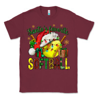 Burgundy santa's favorite softball bbs Classic Tee - BundleAndBundleShop