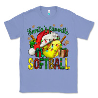 Colony Blue santa's favorite softball bbs Classic Tee - BundleAndBundleShop