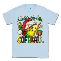 Dusty Blue santa's favorite softball bbs Classic Tee - BundleAndBundleShop