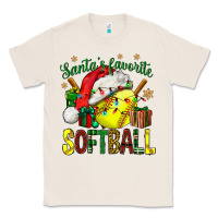 Natural santa's favorite softball bbs Classic Tee - BundleAndBundleShop