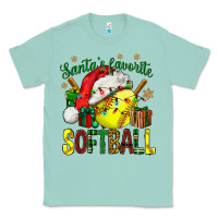 Seafoam santa's favorite softball bbs Classic Tee - BundleAndBundleShop