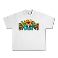 Lunar Rock Football Mom Sunflower Leopard Urban Heavy Tee - BundleAndBundleShop