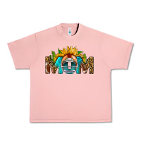 Salmon Football Mom Sunflower Leopard Urban Heavy Tee - BundleAndBundleShop