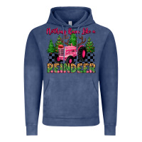 Vintage Denim nothing runs like a reindeer Vintage Hoodie - MaliasSmallBusiness