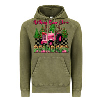 Vintage Olive nothing runs like a reindeer Vintage Hoodie - MaliasSmallBusiness