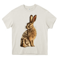 Cream Hares Heavy Core Tee - LillyAllenDesigns