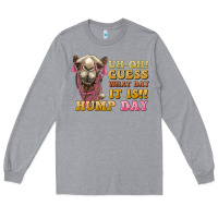 Heather Grey guess what day it is hump day camel Long Sleeve Tee - BarkalooDesign
