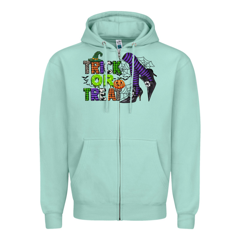Trick Or Treat Zipper Hoodie by CowGirlArtShop | Teevron