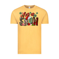 Vintage Mustard let it snow Vintage Tee - MaliasSmallBusiness